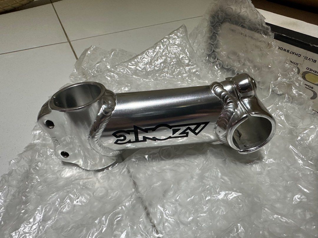 Azonic ORC stem 1 1/8 105mm silver NOS retro vintage MTB bicycle