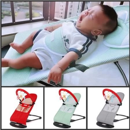 Baby Bouncer Seat Safe Portable Rocker Chair with Adjustable