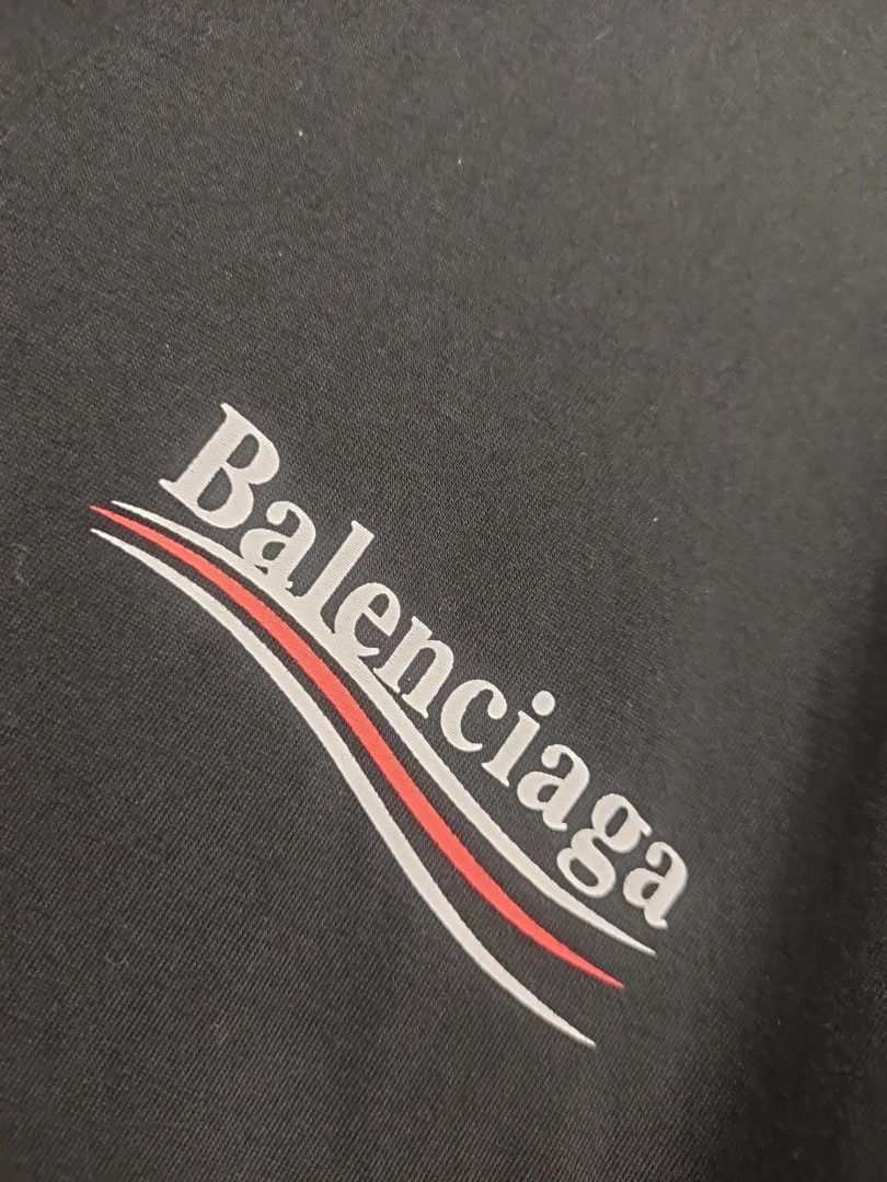 Balenciaga Political Campaign Logo Tshirt, Luxury, Apparel on Carousell