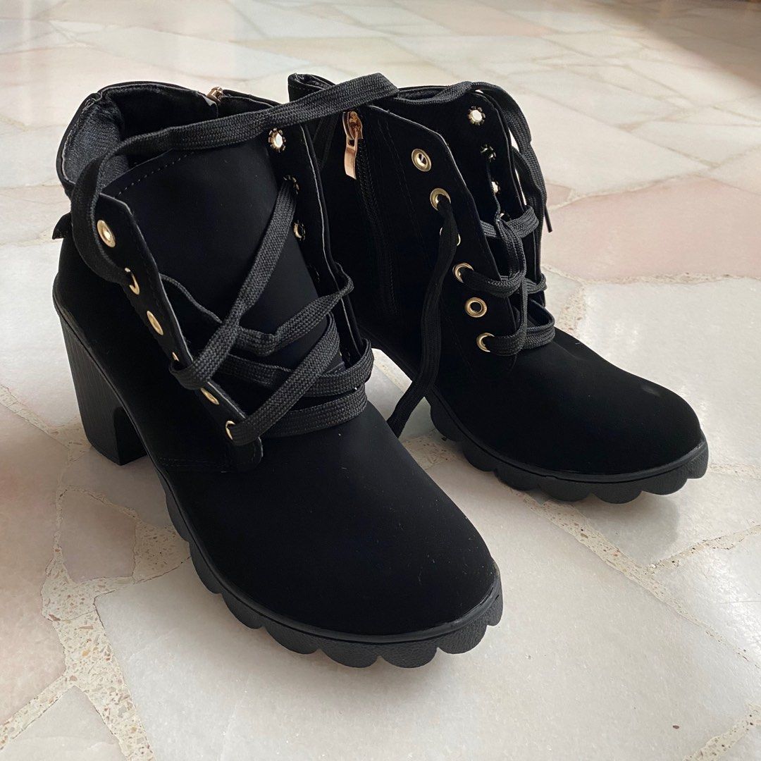Chunky heel deals hiking boots