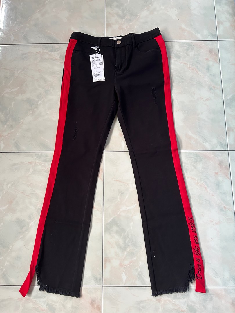 MARKS & SPENCER WOMENS HIGH WAISTED DARK RED JEGGINGS Size 12 Bnwt