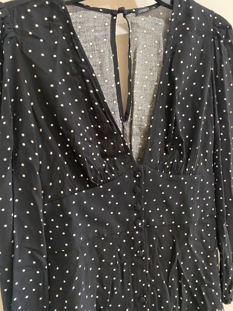BNWOT OYSHO polka dot dress S, Women's Fashion, Dresses & Sets, Dresses on  Carousell