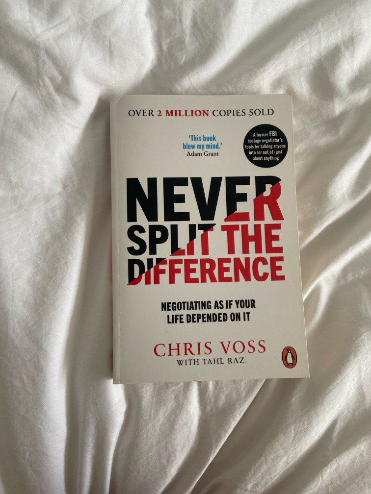 Never Split the Difference by Chris Voss Paperback New Free Shipping