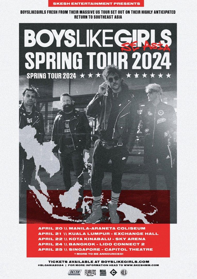 Boys Like Girls Spring Tour 2024, Tickets & Vouchers, Event Tickets on