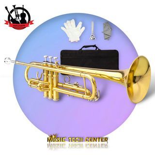 Brand New Standard Trumpet Brass Gold Bb Trumpet With Accessories And Case Also Good For Students and Beginners