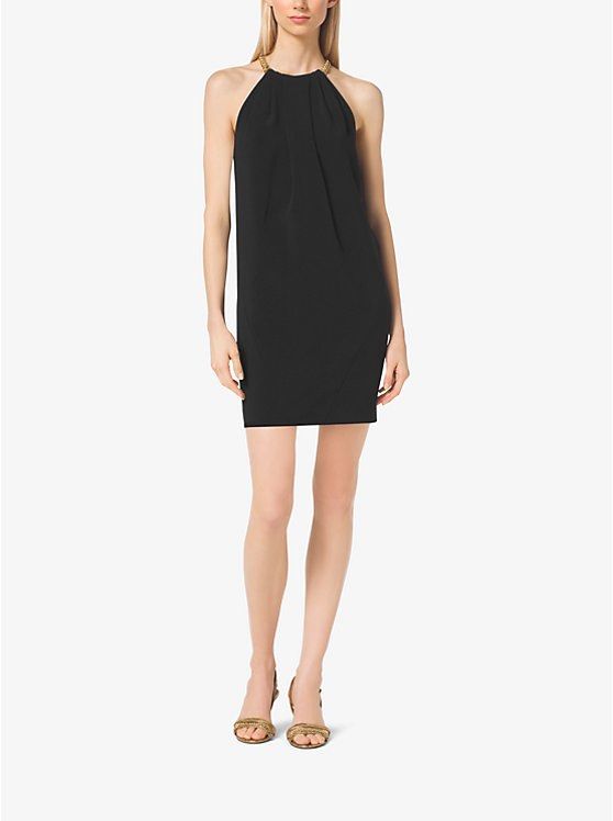 Brand new with tags Michael Kors Black Dress with gold chain halter detail. US 4 UK 8 Carousell
