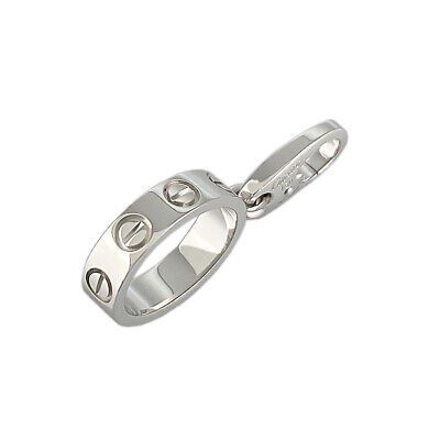 Cartier 18K 750 White Gold Love Pendant Luxury Accessories on