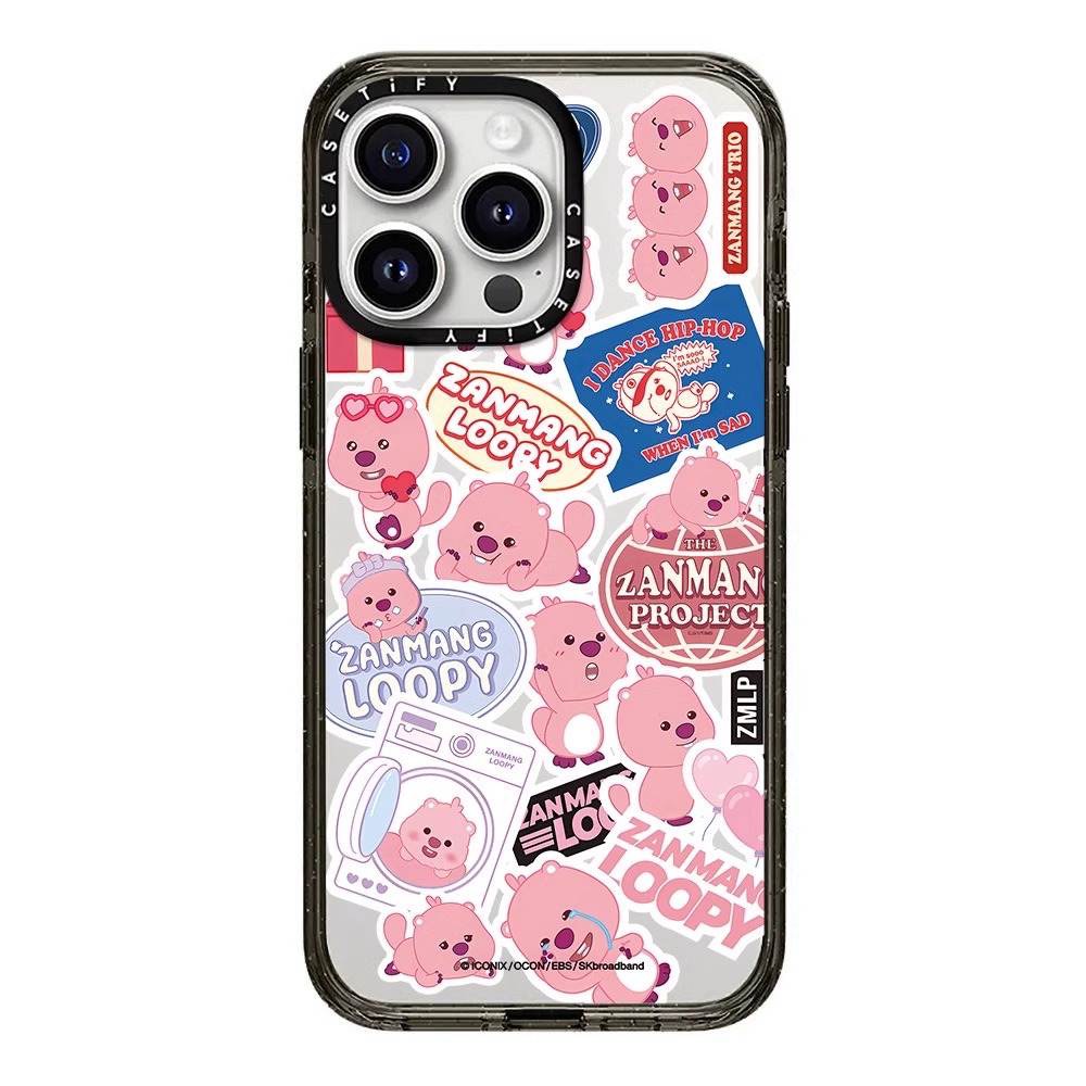 Casetify Zanmang Loopy Happy Sticker Soft Silicone TPU Case 