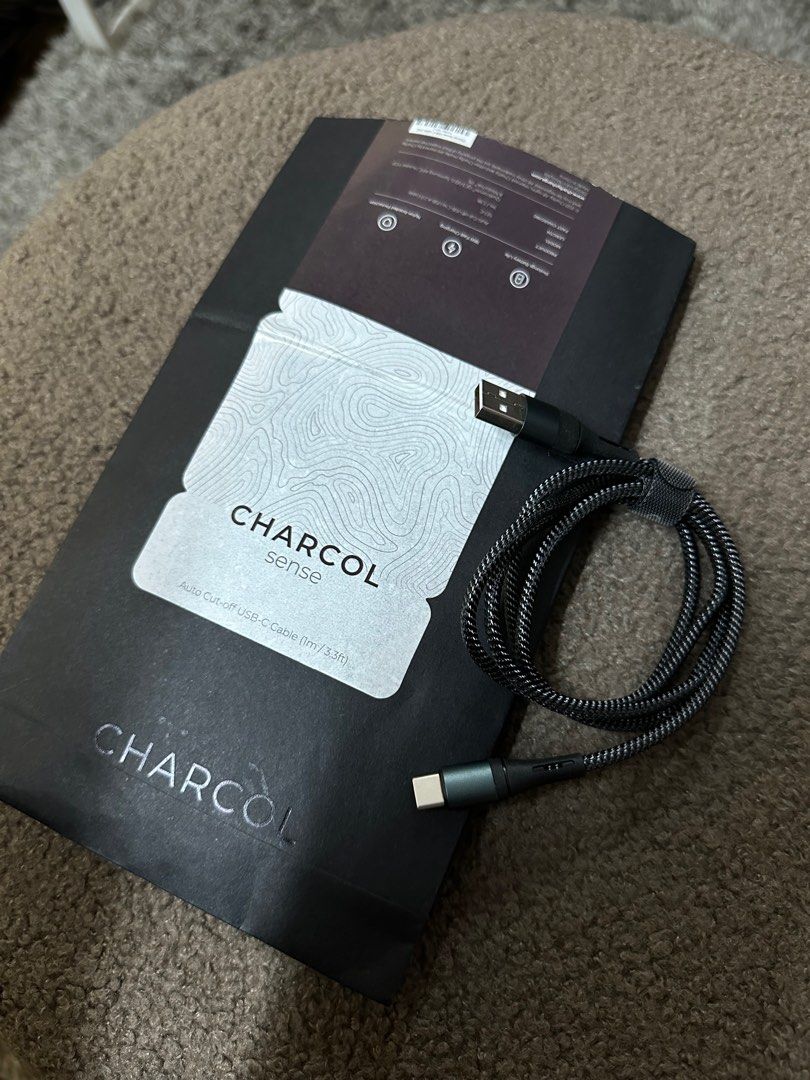 CHARCOL Sense 18W Fast Charging Auto cut off cable Type C