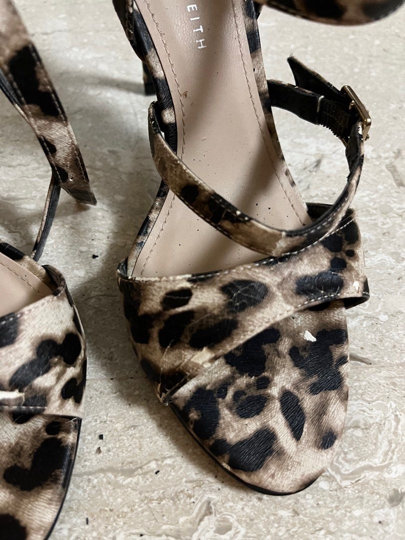 Cheetah print strappy heels online
