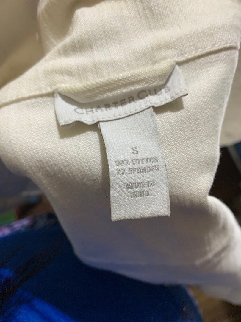 Charter Club White Denim Jacket