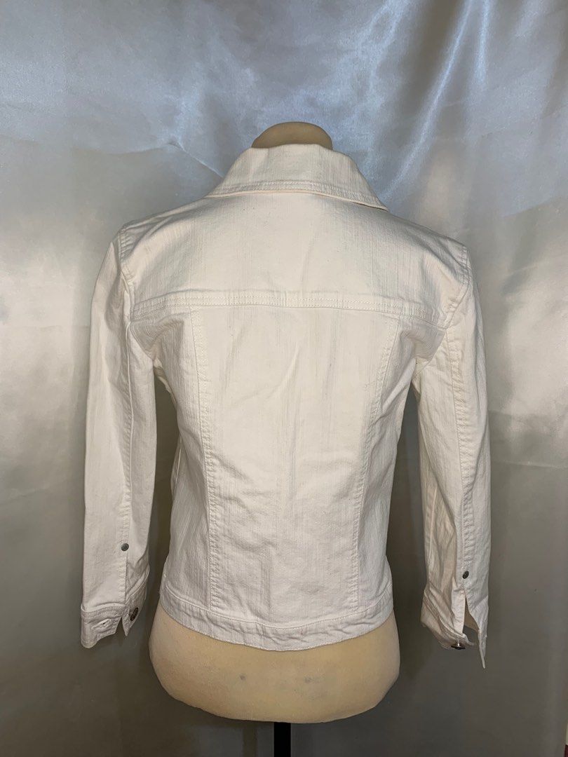 Charter club white best sale denim jacket