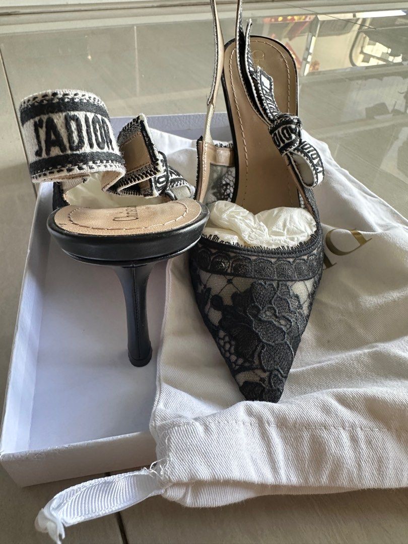 Christian Dior J ADIOR SLINGBACK PUMP Dior Roses heel10cm Luxury