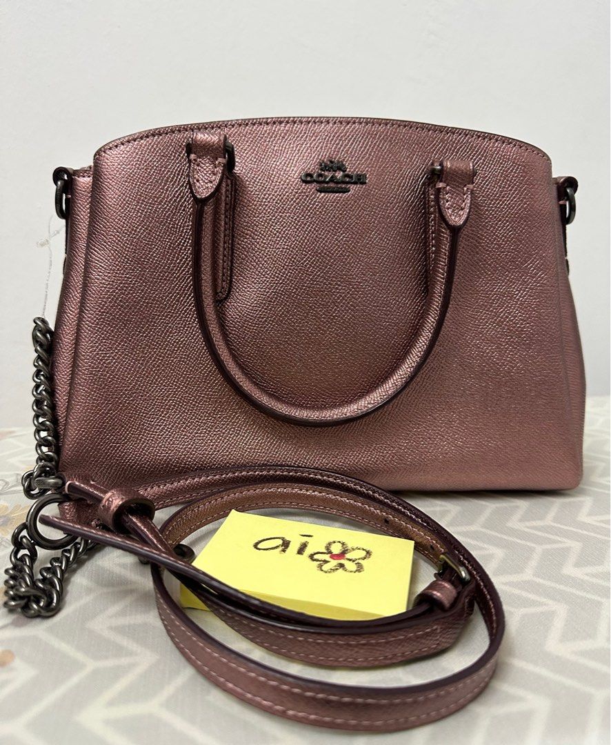 Coach bag rose gold on sale