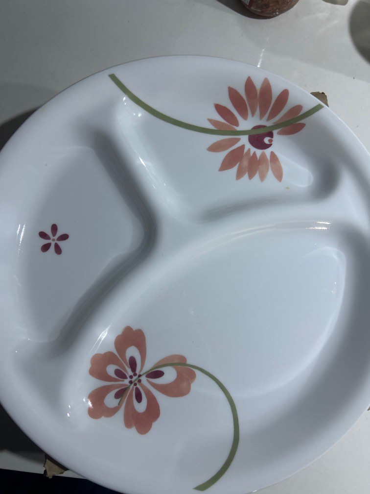 Corelle plates (can put side dish), Furniture & Home Living
