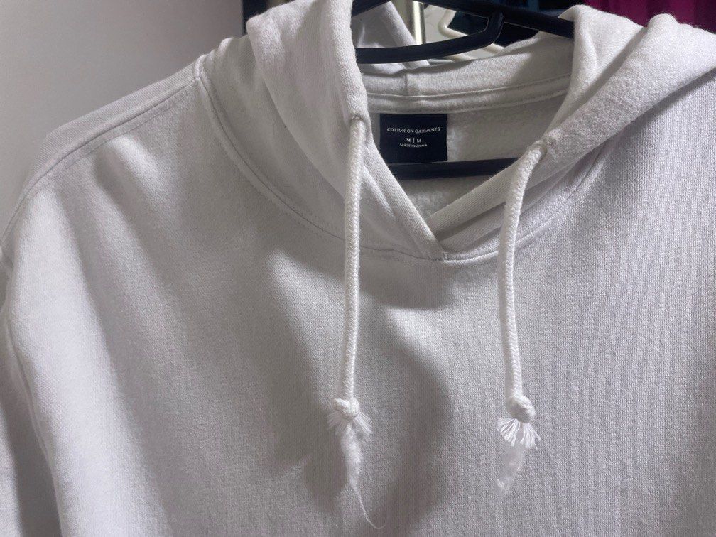 White hoodie cotton on online