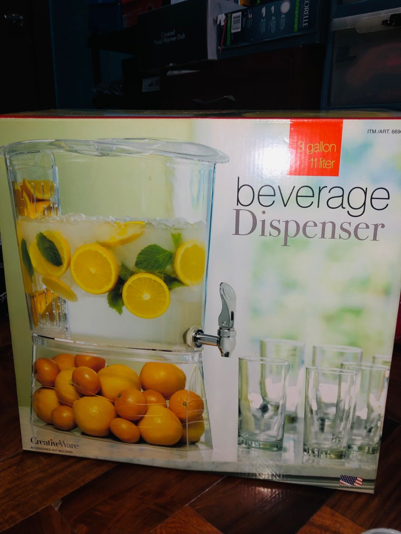 Creativeware 3 Gallon Beverage Dispenser, Furniture & Home Living, Kitchenware & Tableware