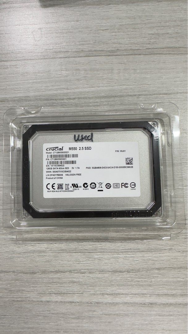 Crucial M550 2.5 120GB SSD Computers Tech Parts Accessories
