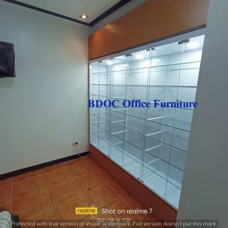customized Glass display cabinet / office furniture / office partition / office table / office chair