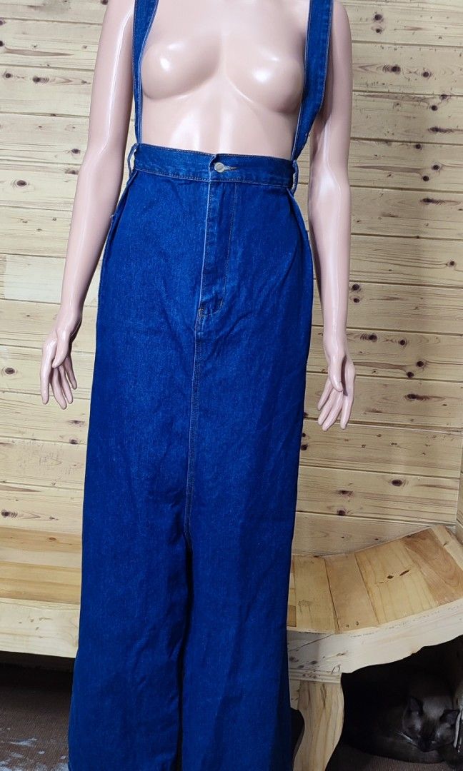 Denim Jumpsuit Plus Size Convertible Into Denim Pants With Huge
