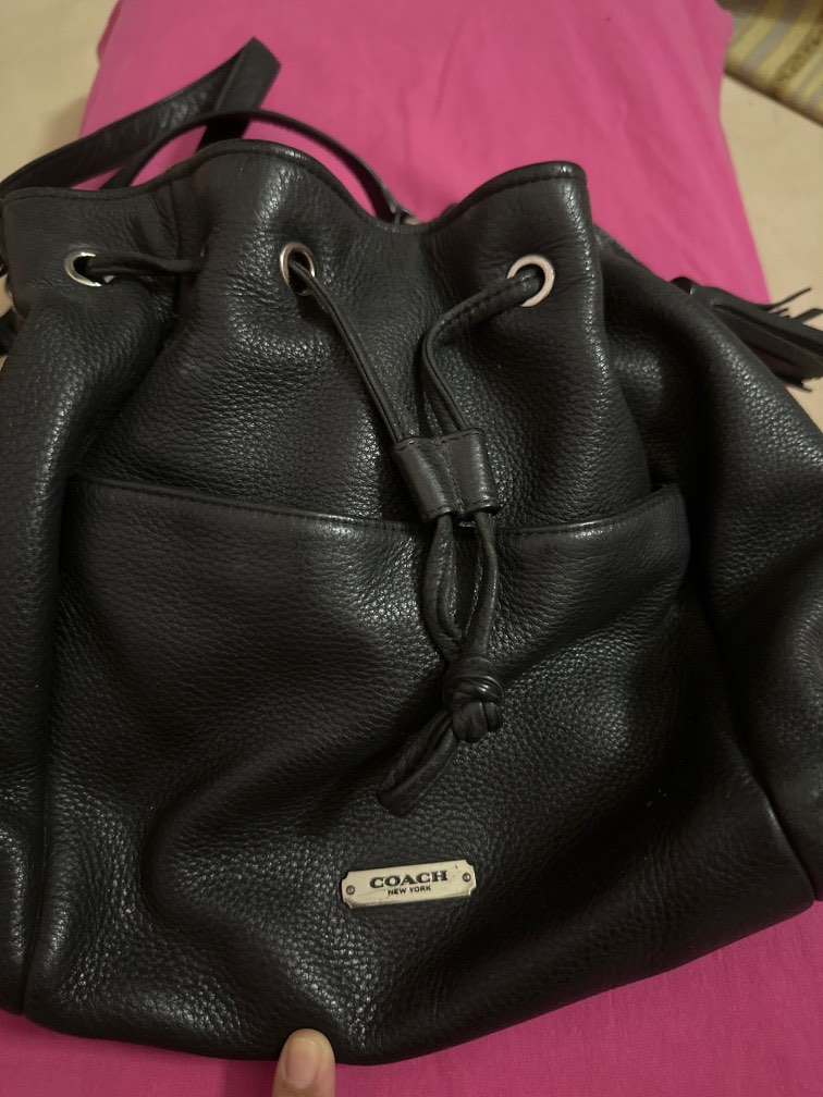 Drawstring best sale bag coach