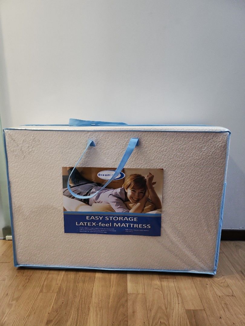 Dreamland Foldable Latex Mattress Single, Furniture & Home Living, Furniture, Bed Frames