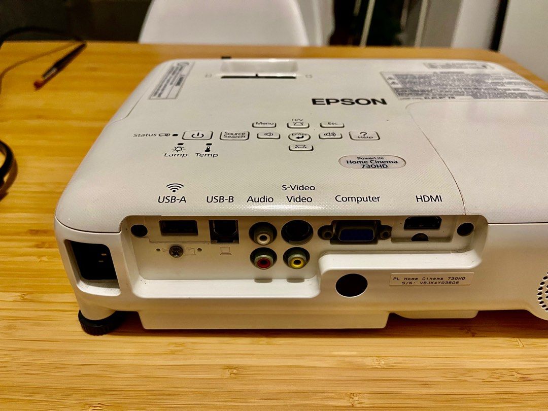 Epson 730HD 1080p 3000lumen 3LCD projector, TV & Home Appliances, TV