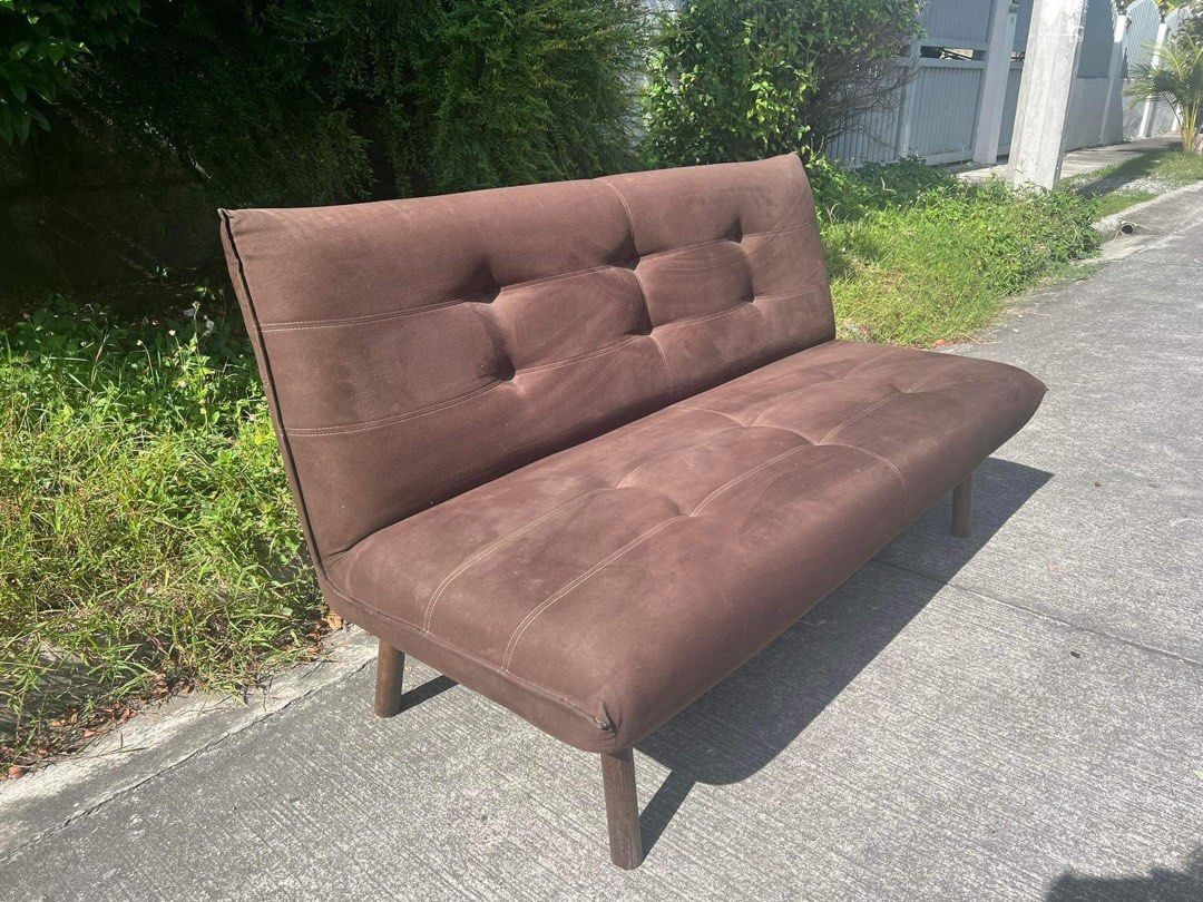 Escandenavian style sofa Gamuza fabric, Furniture & Home Living