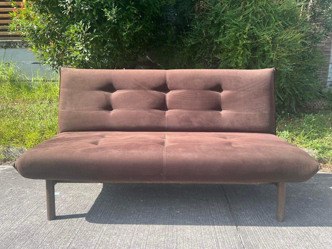 Escandenavian style sofa Gamuza fabric, Furniture & Home Living