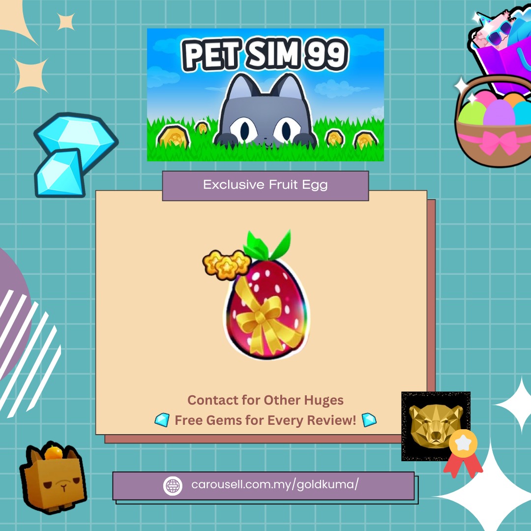 Exclusive Fruit Egg | PS99 | Pet Sim 99 | Pet Simulator 99 | Roblox ...