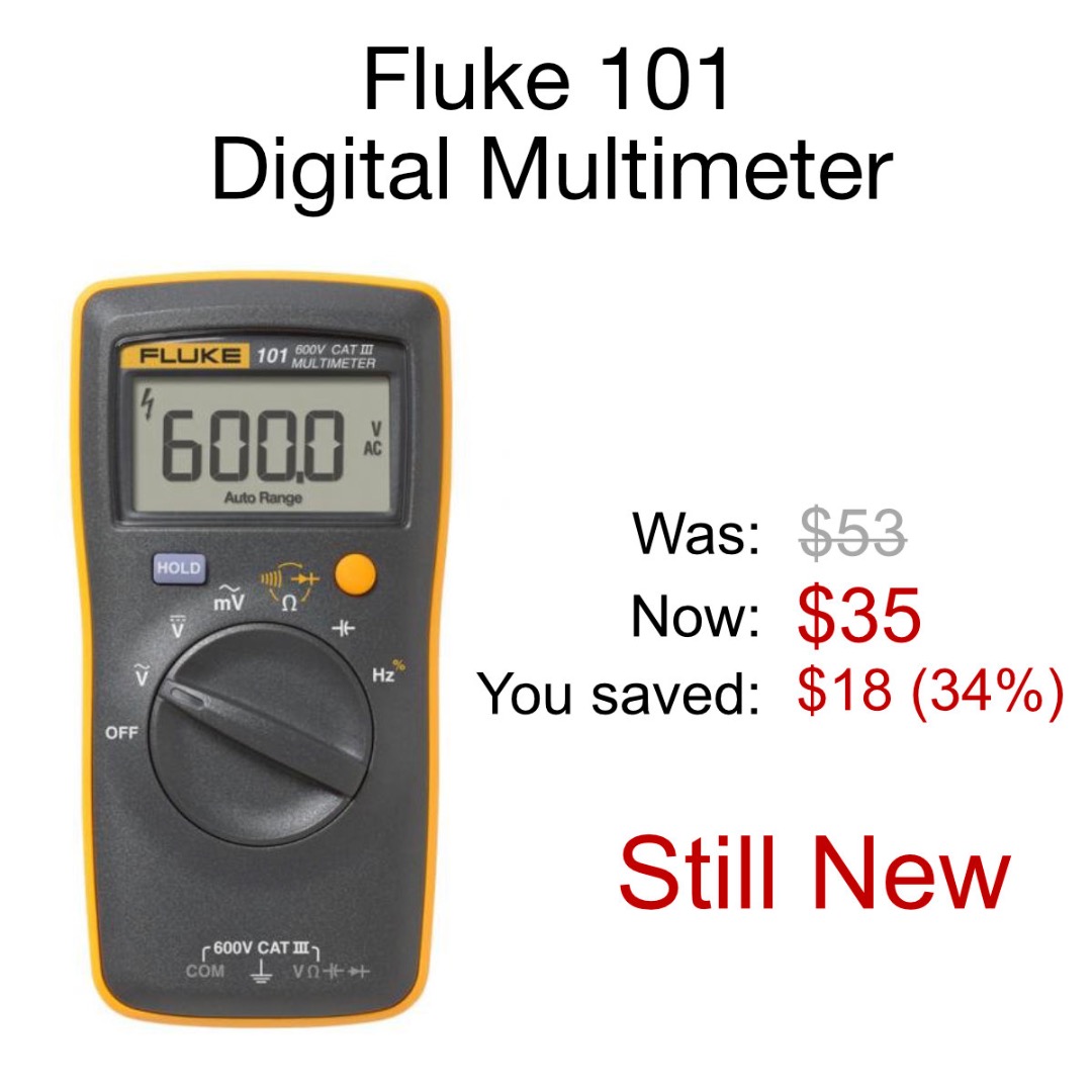 Fluke 101 Digital Multimeter, TV & Home Appliances, Electrical ...