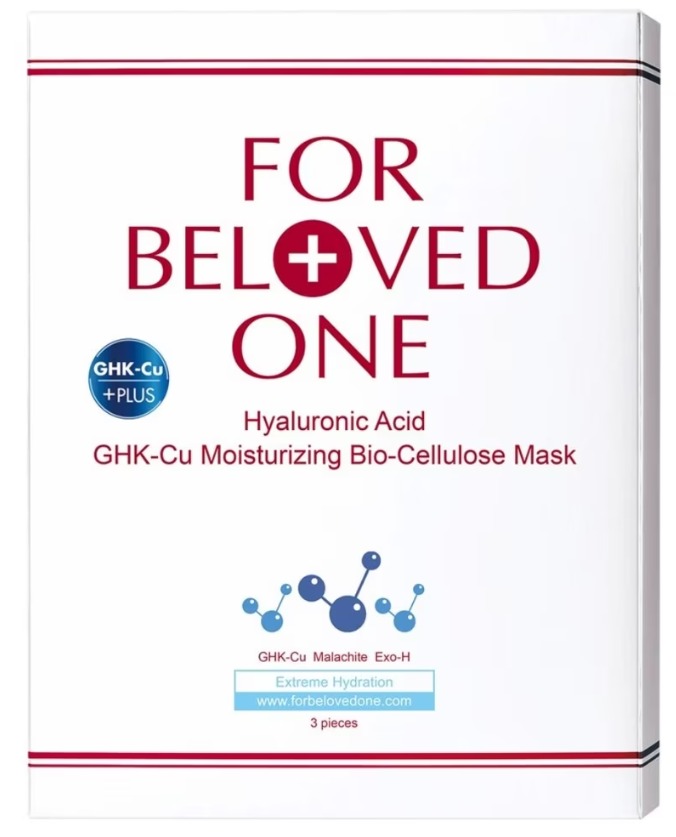 FOR BELOVED ONE 寵愛之名 Hyaluronic Acid GHK-Cu Moisturising Bio-Cellulose Mask 3s, Beauty & Personal Care, Face, Face Care Products on Carousell