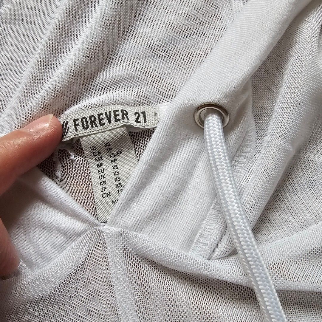 Forever 21 mesh hoodie top