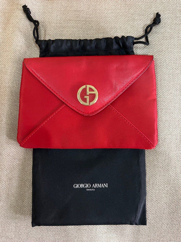 Red sales armani purse