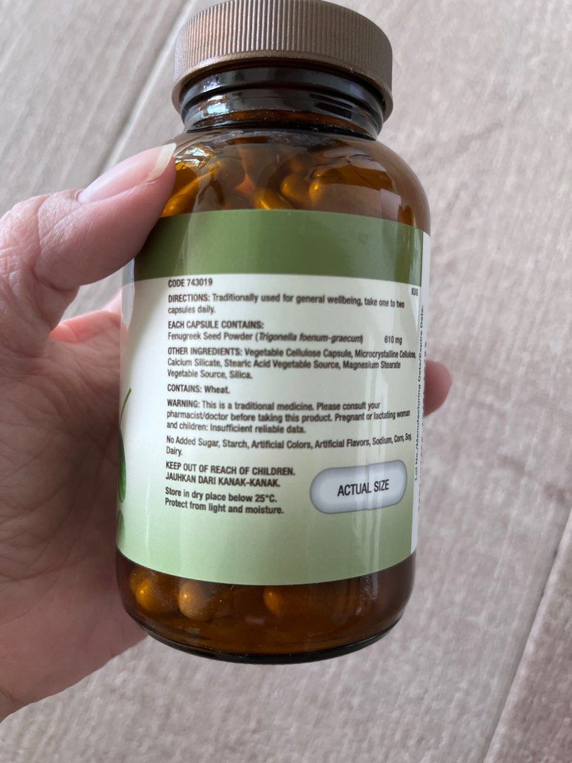 GNC Fenugreek Supplement, Health & Nutrition, Health Supplements