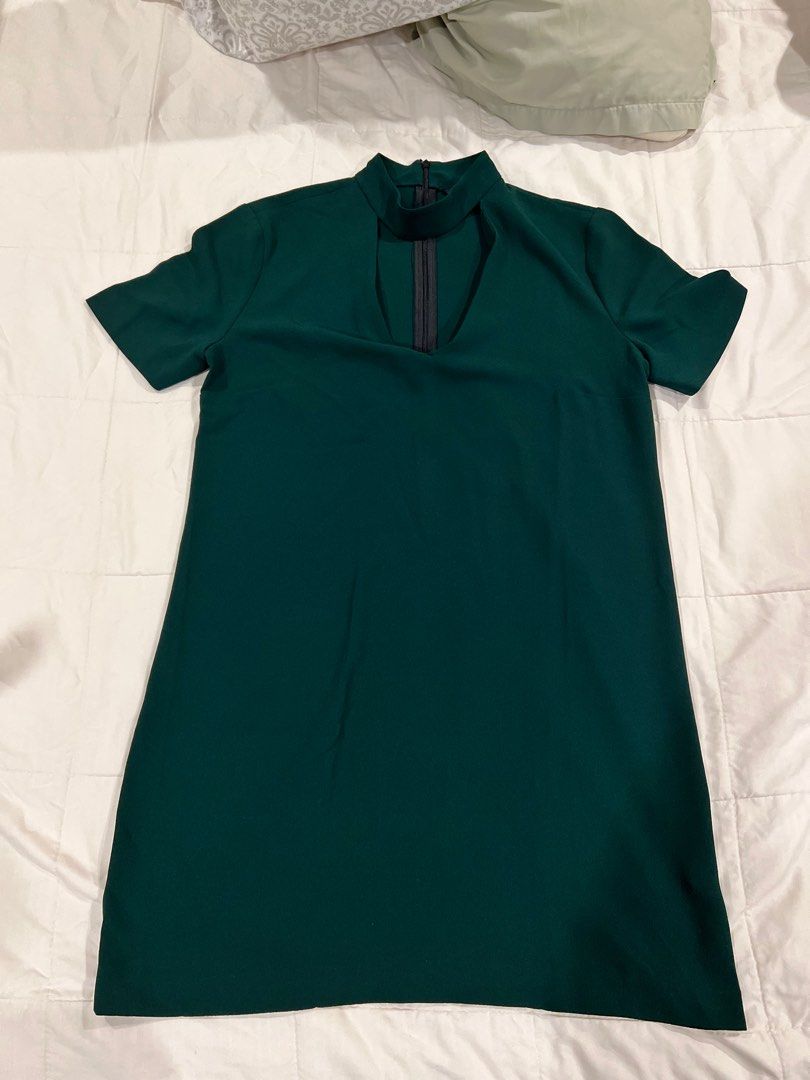 Green Zara Dress, Women's Fashion, Dresses & Sets, Dresses on Carousell
