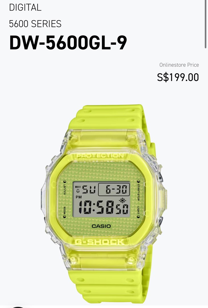G shock 5600 yellow shop