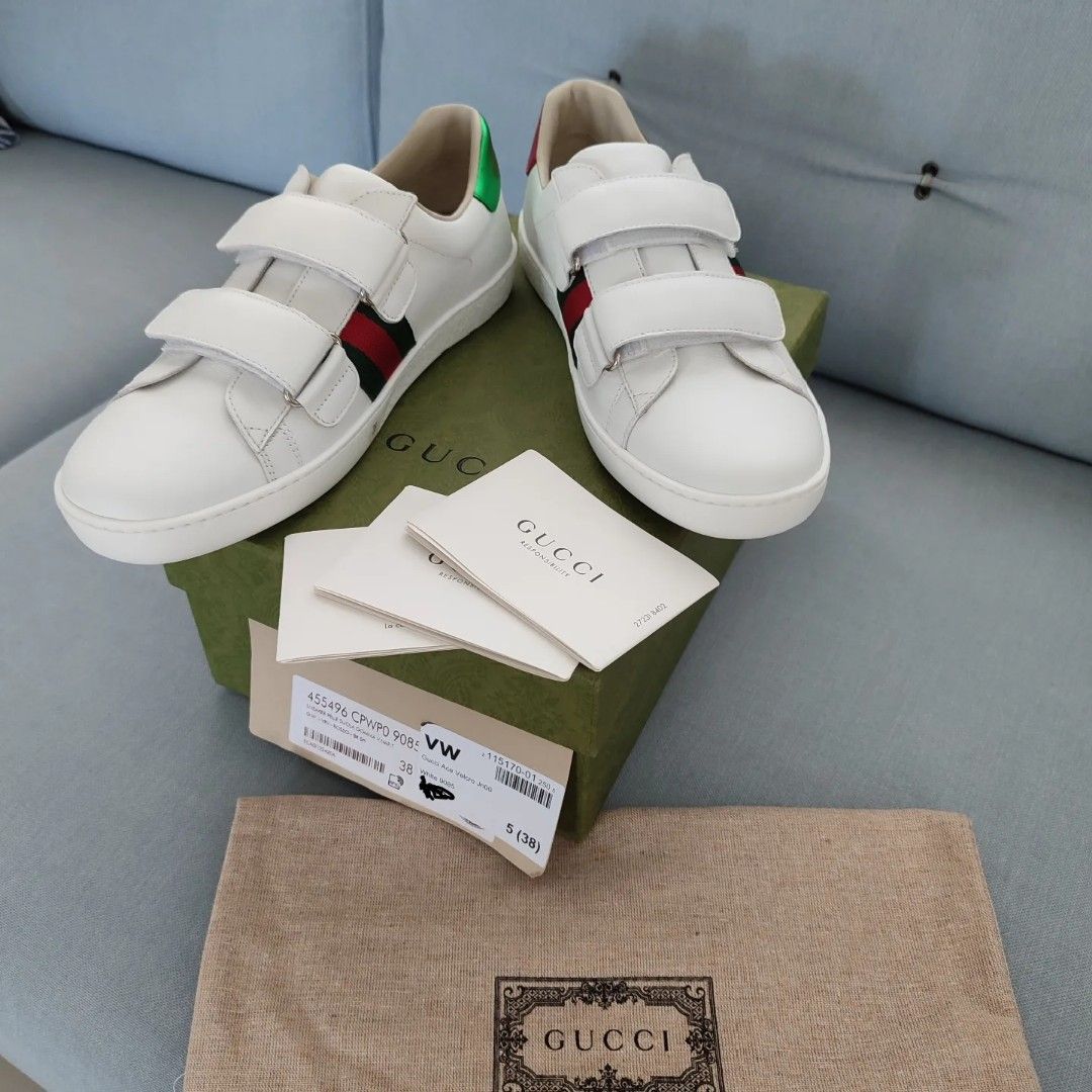 Gucci Ace Sneakers Velcro Size 38