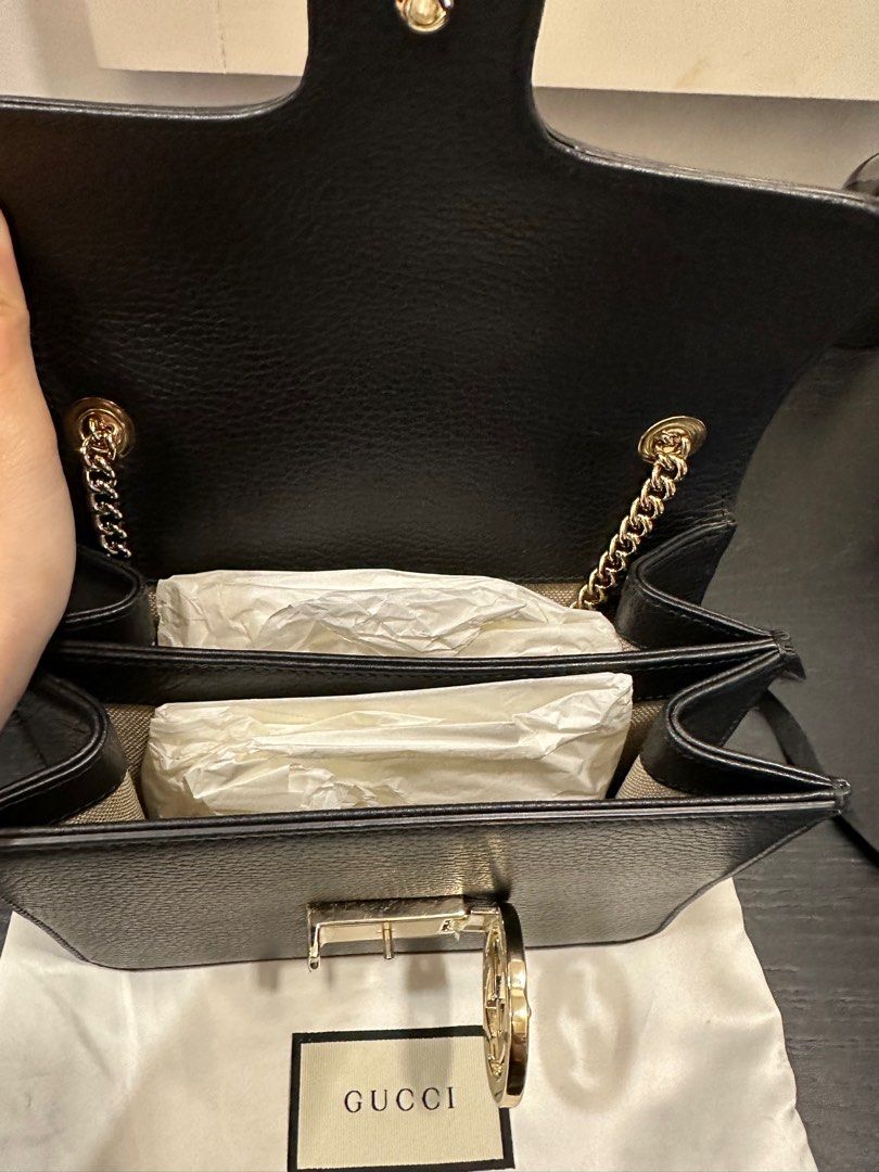 Gucci black bag sale clearance