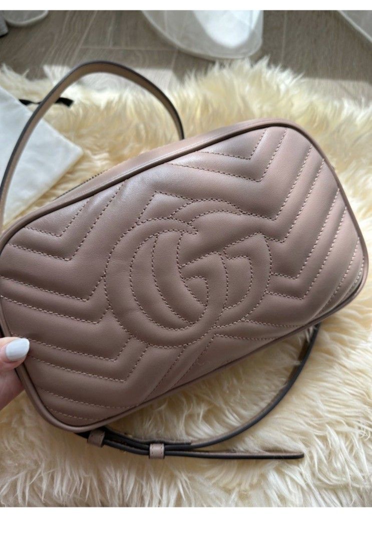 Gg marmont matelassé mini bag dusty pink hot sale
