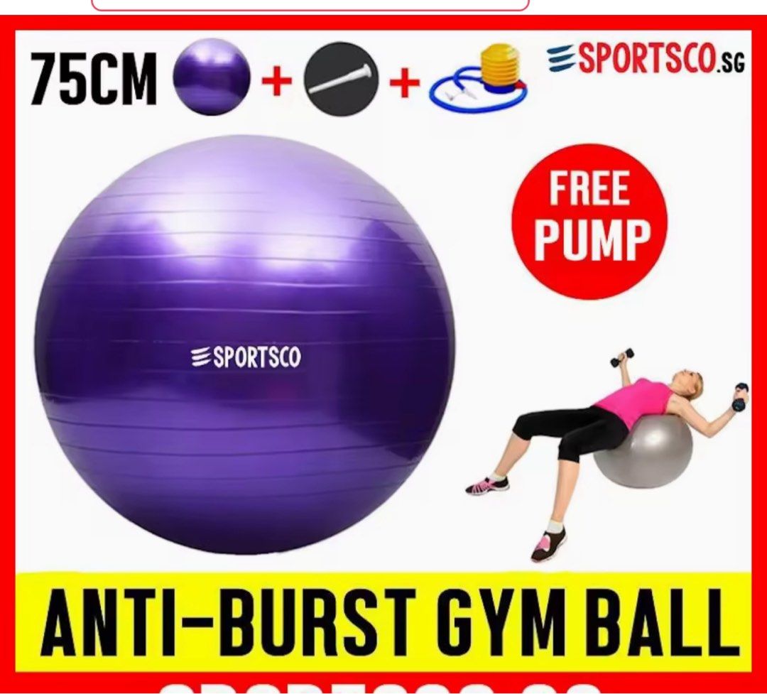 Decathlon Gym / Yoga Ball (M size), Sports Equipment, Exercise & Fitness,  Toning & Stretching Accessories on Carousell