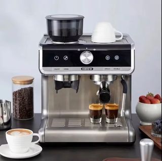 HiBrew Espresso Machine with Grinder & Milk Frother