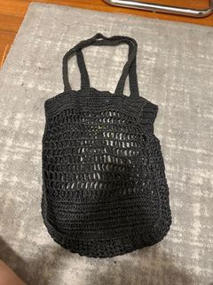H&M beach bag net bag black