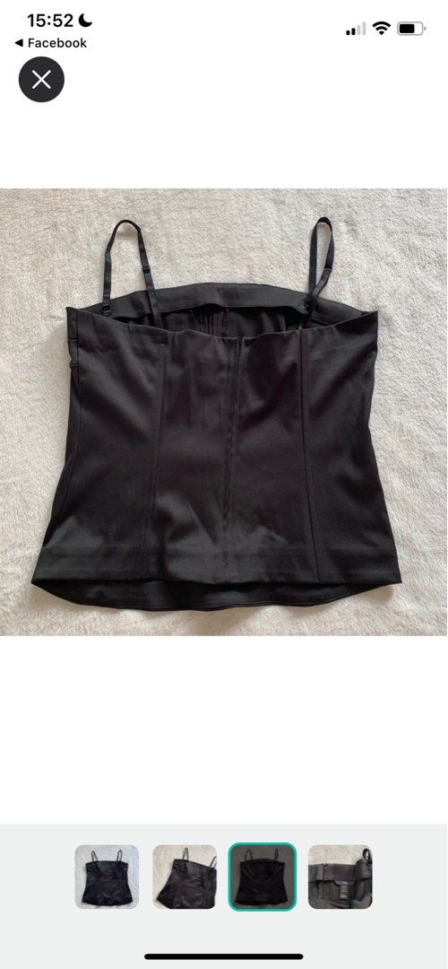 H&M CORSET TOP (Category: Sleeveless) located in Santa Rosa. Submitted by simmerdowns (Listing ID 1279567134, Image 3). Description: the quality is SO GOOD fabric is so pretty! US14 Lenth: 17inches Bush:16-17inches Waist:16 inches rfs: bought this IMPULSIVELY from carousell also - looked big on me (best fit for midsize girls) .
