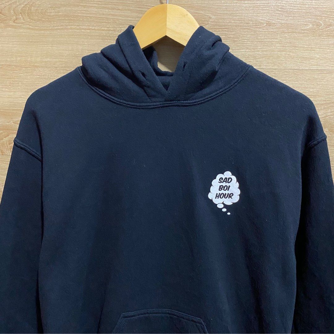 Hoodie Emma Sad Boi Hour Fesyen Pria Pakaian Baju Luaran di