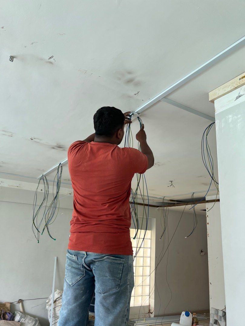 House wiring and electrical services (Category: Lighting & Electrical Services) located in Singapore. Submitted by handymansg1 (Listing ID 1279409991, Image 2). Description: Contact :(+6582665956) we do condo,bto,office,hdb,school,restaurant,bungalow ,# commercial etc. Are you looking bellow services 👇👇👇 #whole wiring. #swicth ,socket add or relocated,switch,socket replace. #fan,light installation. #db triping issues solve. #db installation. #