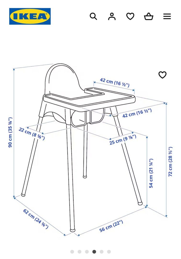 IKEA ANTILOP highchair Babies Kids Nursing Feeding Baby