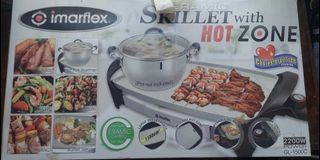 Imarflex Electric Ceramic Skillet With Hot Zone GL-1500C Good For Samgyup Set Electric Cooker