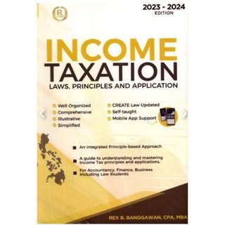 INCOME TAXATION 2023-2024 BY REX BANGGAWAN PDF