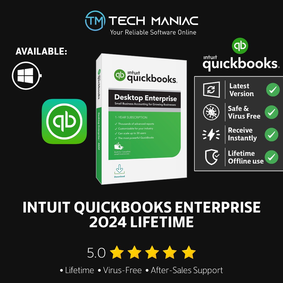 Intuit QuickBooks Enterprise 2024 Accountant Lifetime For Windows PC ⭐